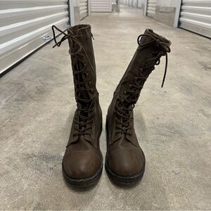 Brown Combat Boots